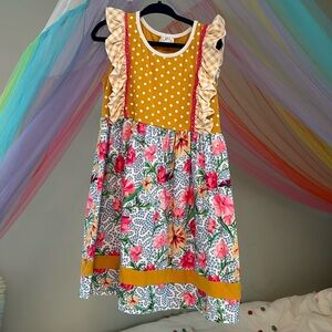 Girls sprig floral dress